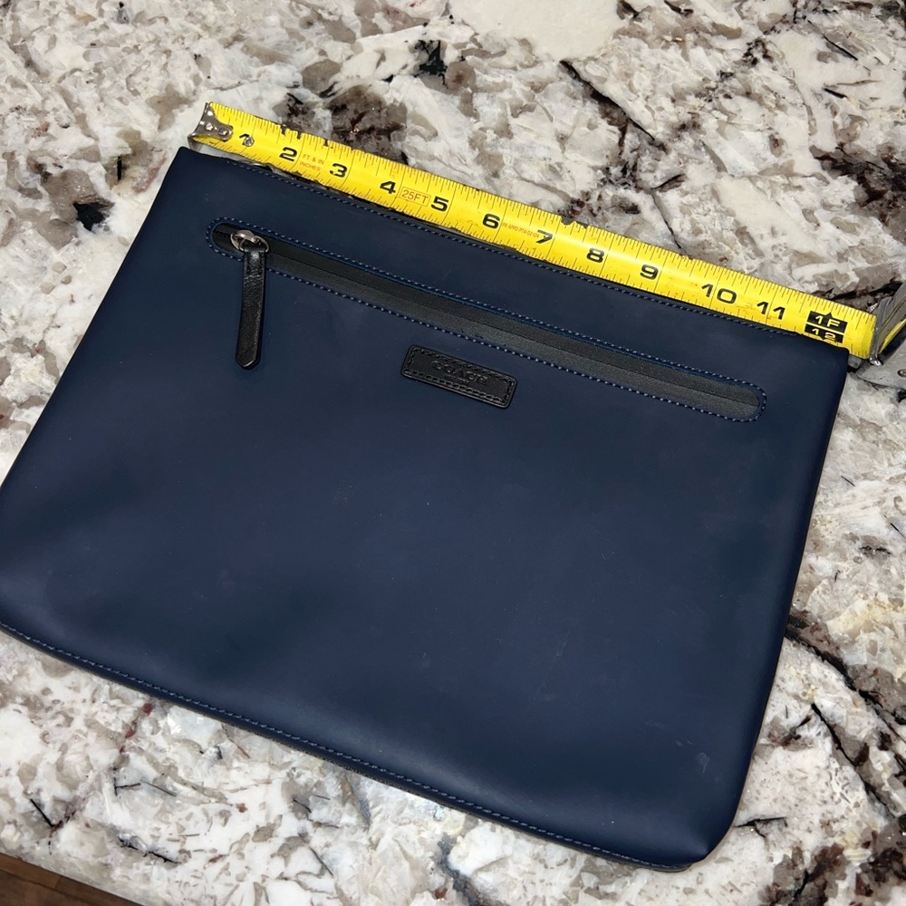 Coach Dark Blue Leather Toiletry Bag